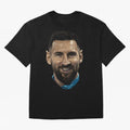 Messi Iconic Smile - Streetwear Style Portrait Premium T-Shirt Bring Home the FIFA World Cup 2026 Group Stage Journey through Neymar, Haaland and Cristiano Ronaldo Highlights, Portugal Pride, Tournament Hype, Historic Matchups, Family Viewing