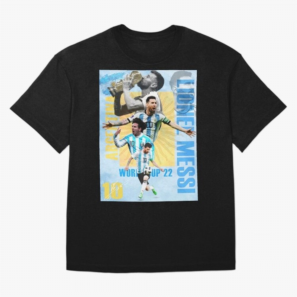 Lionel Messi Argentina World Cup Victory Poster - 2022 Soccer Champion Wall Art Premium T-Shirt Celebrate Soccer Greatness during FIFA World Cup 2026 Spirit, Made for Germany, Cristiano Ronaldo, Supporter Pride, Iconic Celebrations, Legendary Names