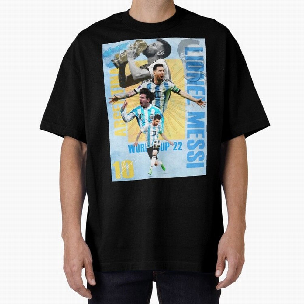 Lionel Messi Argentina World Cup Victory Poster - 2022 Soccer Champion Wall Art Premium T-Shirt Celebrate Soccer Greatness during FIFA World Cup 2026 Spirit, Made for Germany, Cristiano Ronaldo, Supporter Pride, Iconic Celebrations, Legendary Names