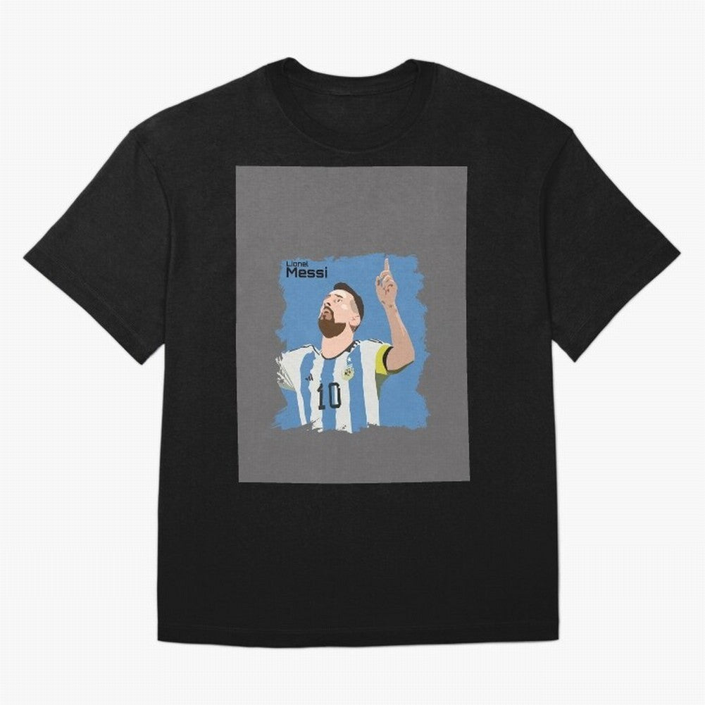 Lionel Messi Triumphant Argentina Portrait Graphic T-Shirt Capture Stadium Memories from Match Day Hype around FIFA World Cup 2026 USA Canada Mexico, Neymar, Haaland and Cristiano Ronaldo, France and Portugal, Global Supporter Spirit, Legendary