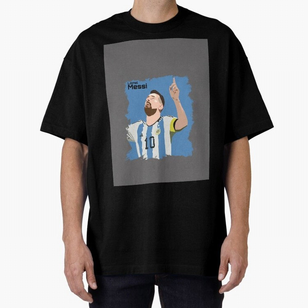 Lionel Messi Triumphant Argentina Portrait Graphic T-Shirt Capture Stadium Memories from Match Day Hype around FIFA World Cup 2026 USA Canada Mexico, Neymar, Haaland and Cristiano Ronaldo, France and Portugal, Global Supporter Spirit, Legendary