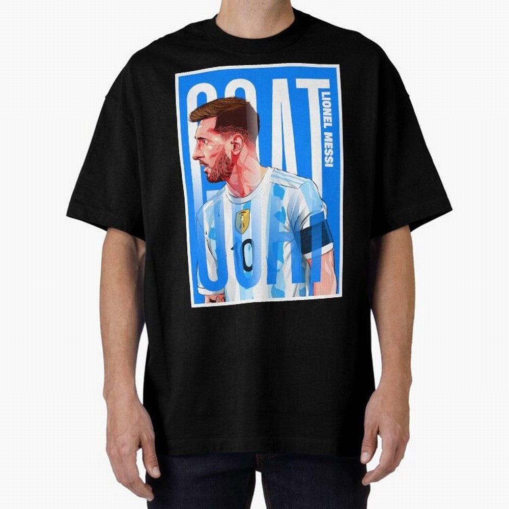 Lionel Messi The GOAT Illustration artwork Premium T-Shirt Upgrade FIFA World Cup 2026 Spirit, Capturing France and Portugal, Messi, Sports Nostalgia, International Competition, Famous Players and Unforgettable Victories; Perfect for People Who