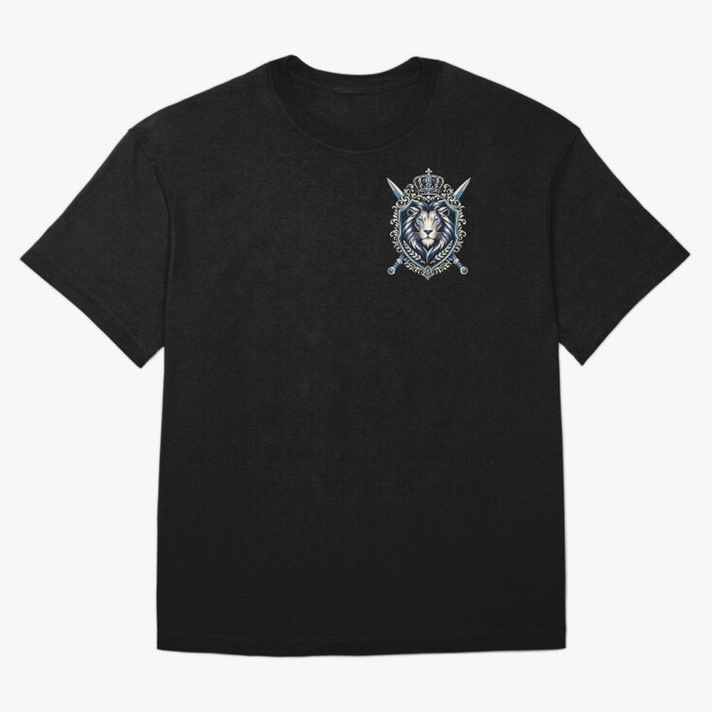 Majestic Lion Crest Emblem Premium T-Shirt Turn Up for FIFA World Cup 2026 Group Stage Capturing Neymar, Spain and Netherlands Energy, Soccer Culture, Superstar Moments, National Team Dreams and Competitive Fire; Ideal for Fans Who Follow Messi,
