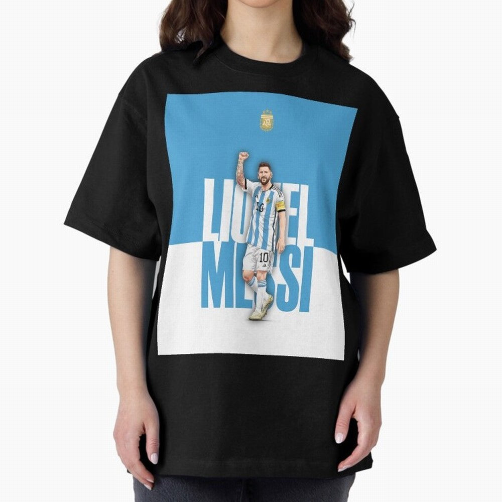 Lionel Messi - Iconic Soccer Legend Graphic T-Shirt Share Match Day Hype around FIFA World Cup 2026 USA Canada Mexico, Messi, Neymar and Mbappe, Argentina and Brazil, Sports Nostalgia, International Competition, Famous Players and Unforgettable