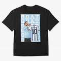 Lionel Messi Goat Premium T-Shirt Represent the Passion of the FIFA World Cup 2026 Group Stage Journey through Messi, CR7 and Mbappe Highlights, England and Germany Pride, Goal Celebration Energy, Supporter Heritage, Football Icons and Worldwide