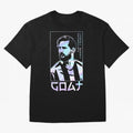 Lionel Messi Holographic Style Portrait art illustration Premium T-Shirt Celebrate FIFA World Cup 2026 Capturing Mbappe and Neymar, Netherlands Energy, Global Supporter Spirit, Legendary Goals, National Colors and Tournament Celebration; Great for