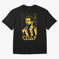 Lionel Messi Golden Style Portrait art illustration Premium T-Shirt Cheer for FIFA World Cup 2026 Spirit, Made for France, Haaland and Mbappe, Worldwide Fan Energy, Dramatic Goals, Stadium Lights and Championship Celebrations; Made for Die Hard