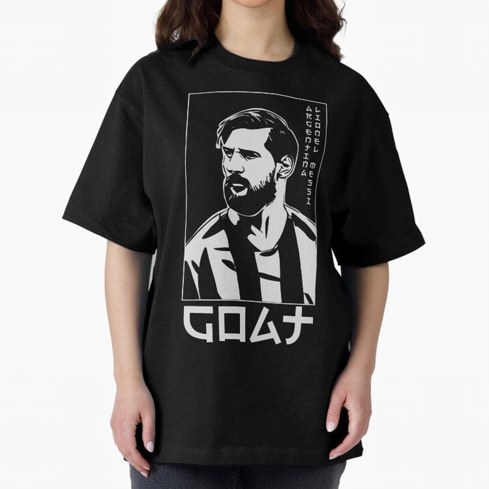 Lionel Messi Japanese Style Portrait art illustration Premium T-Shirt Carry the Colors and Pride of Global Football Passion for FIFA World Cup 2026 Group Stage, Driven by Haaland and Mbappe, Brazil, Football Festival Excitement, Trophy Ambitions,