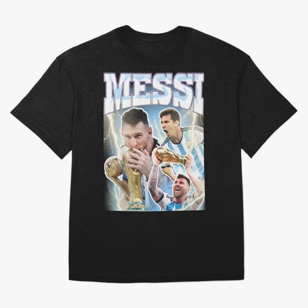 Messi Champion Vintage Retro Design Premium T-Shirt Honor the Football Icons of Match Day Hype around FIFA World Cup 2026 USA Canada Mexico, Messi, England, Football Passion, Legendary Performances, Festival Vibes and Supporter Community; Great for