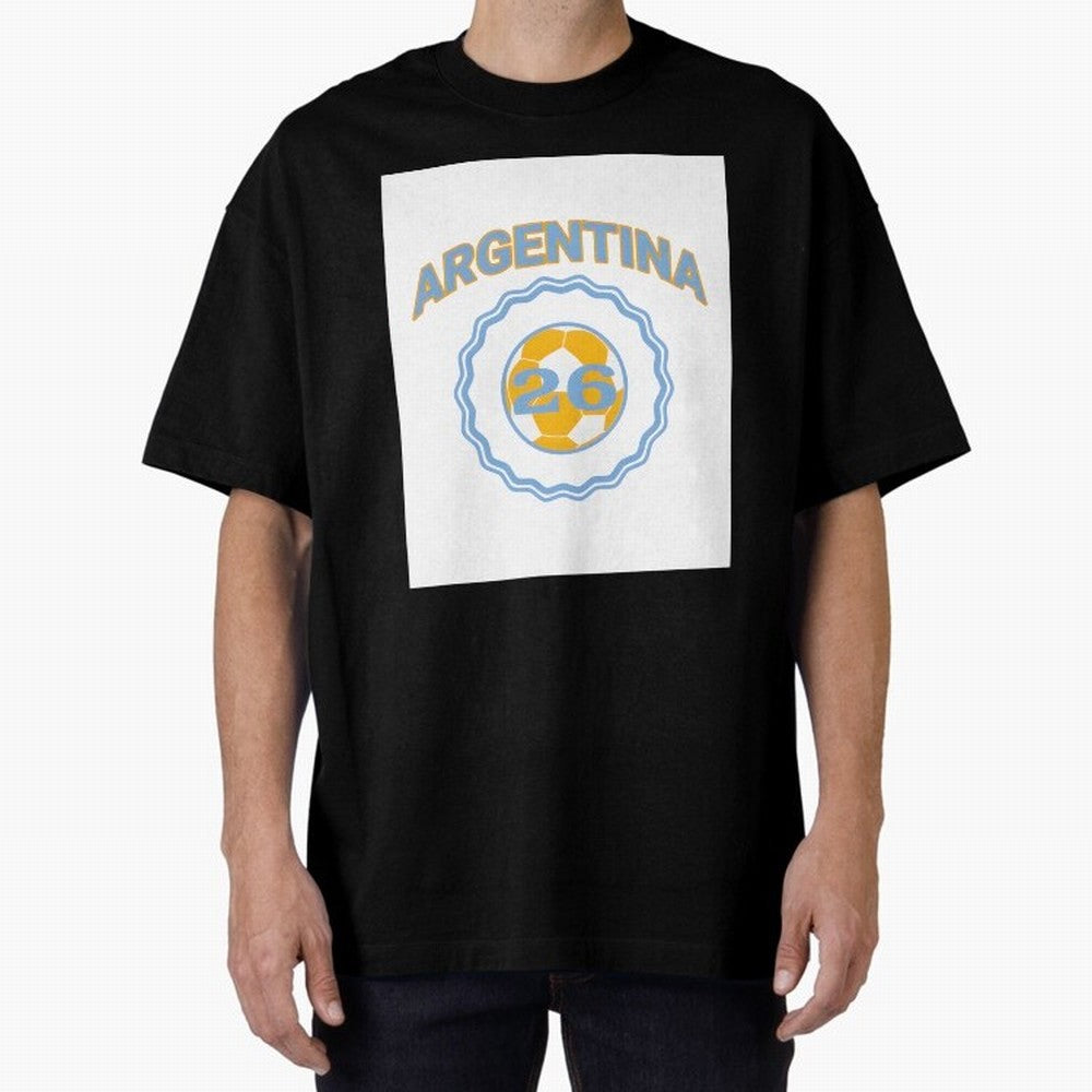 Argentina 2026 world cup soccer badge Premium T-Shirt Bring Home FIFA World Cup 2026 USA Canada Mexico Driven by Messi, CR7 and Mbappe, England and Germany Energy, Retro Football Energy, Iconic Rivalries, Trophy Chase Drama and Stadium Atmosphere;