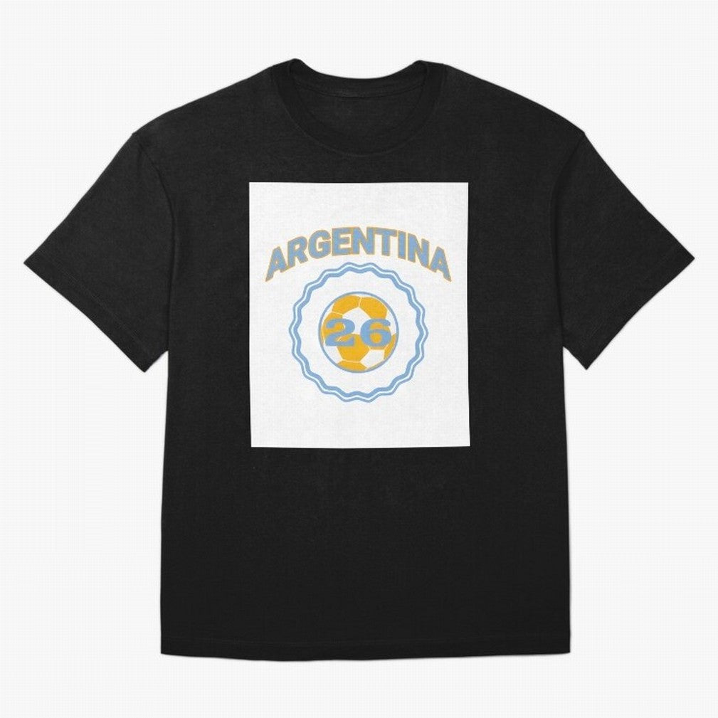 Argentina 2026 world cup soccer badge Premium T-Shirt Bring Home FIFA World Cup 2026 USA Canada Mexico Driven by Messi, CR7 and Mbappe, England and Germany Energy, Retro Football Energy, Iconic Rivalries, Trophy Chase Drama and Stadium Atmosphere;
