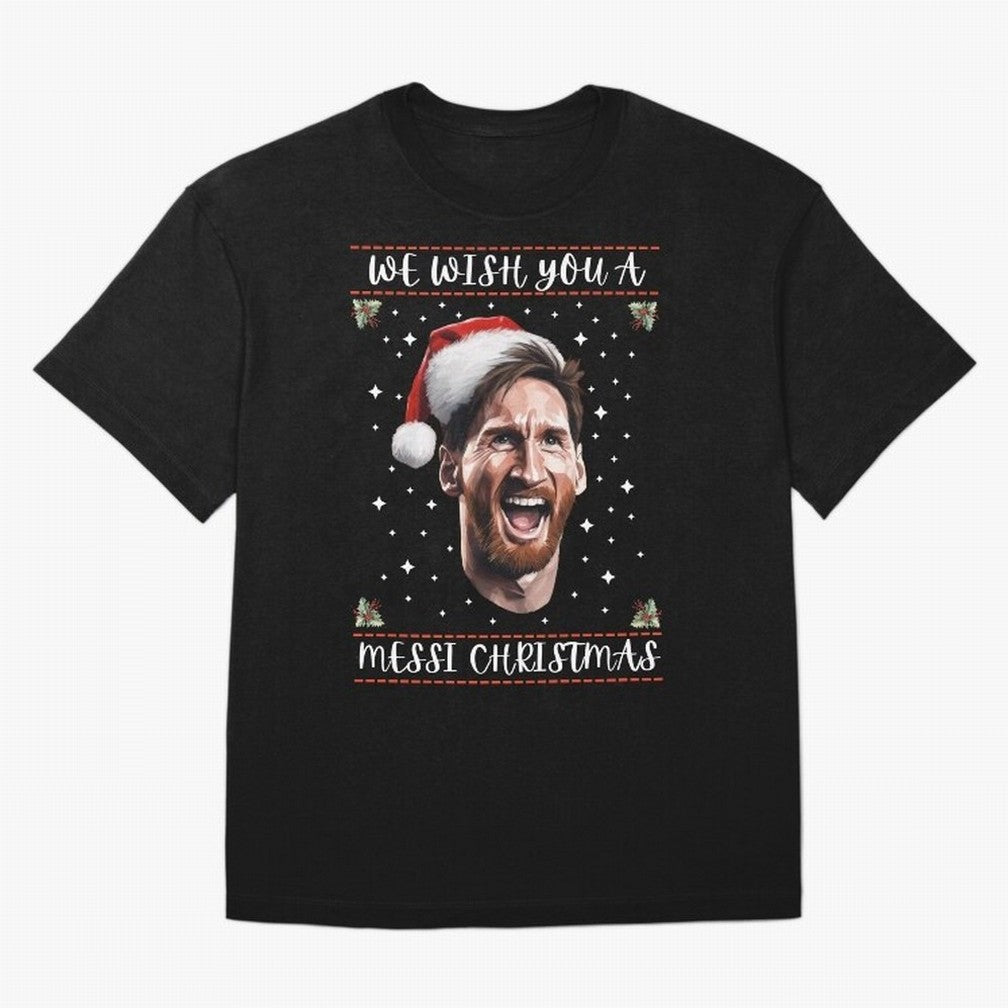 Messi Christmas Shirt ¨C Funny Football Holiday Gift | We Wish You a Messi Christmas Active T-Shirt Celebrate Unforgettable Nights in FIFA World Cup 2026 for Fans of Haaland and Mbappe and Spain, Bringing Soccer Culture, Superstar Moments, National
