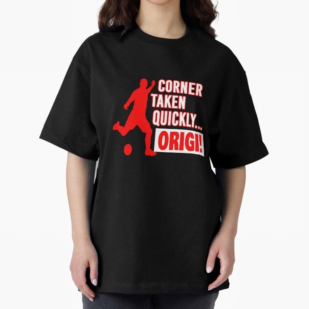 Corner Taken Quickly Origi (Red) Essential T-Shirt Celebrate Supporters United by Global Football Passion for FIFA World Cup 2026, Connected to Messi, CR7 and Mbappe, Portugal, Spain and Germany, Fan Favorite Moments, National Team Passion, Big