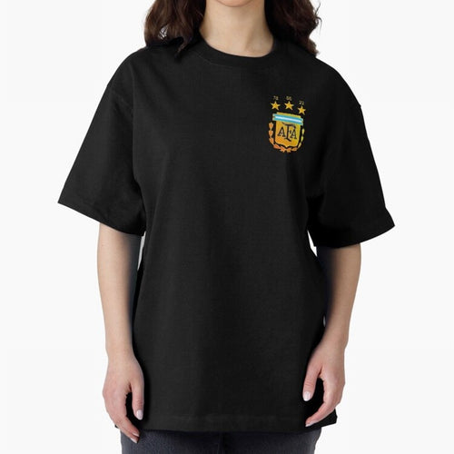 AFA ARGENTINA CHAMPION QATAR 2022 3 STARS Oversized T-Shirt Follow FIFA World Cup 2026 Group Stage Featuring Cristiano Ronaldo, Haaland and CR7, Portugal, Spain and Germany Energy, Sports Nostalgia, International Competition, Famous Players and