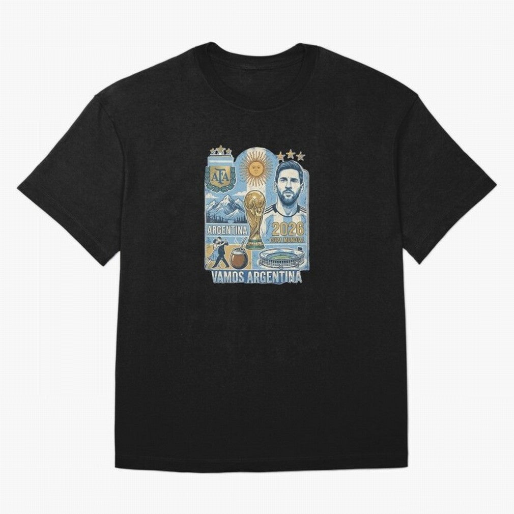 Argentina 2026 ¨C Copa Mundial Spirit Classic T-Shirt Experience Match Day Hype around FIFA World Cup 2026 Group Stage, Messi, Neymar and Mbappe, Germany, Sports Nostalgia, International Competition, Famous Players and Unforgettable Victories;