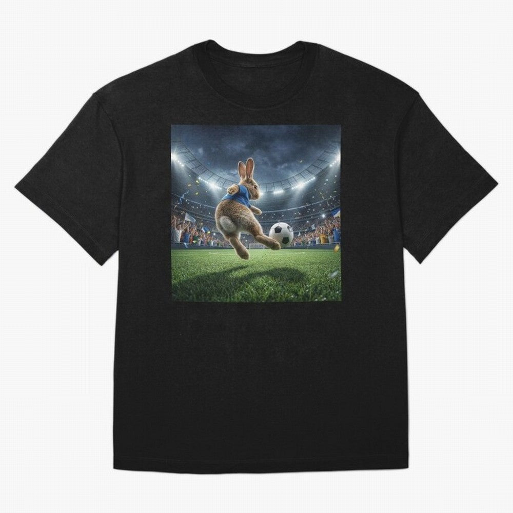 Rabbit Is Veritable Messi on the Soccer Pitch Oversized T-Shirt Make Every Match About the FIFA World Cup 2026 USA Canada Mexico Journey through Neymar Highlights, Brazil, Portugal and Argentina Pride, Football Passion, Legendary Performances,