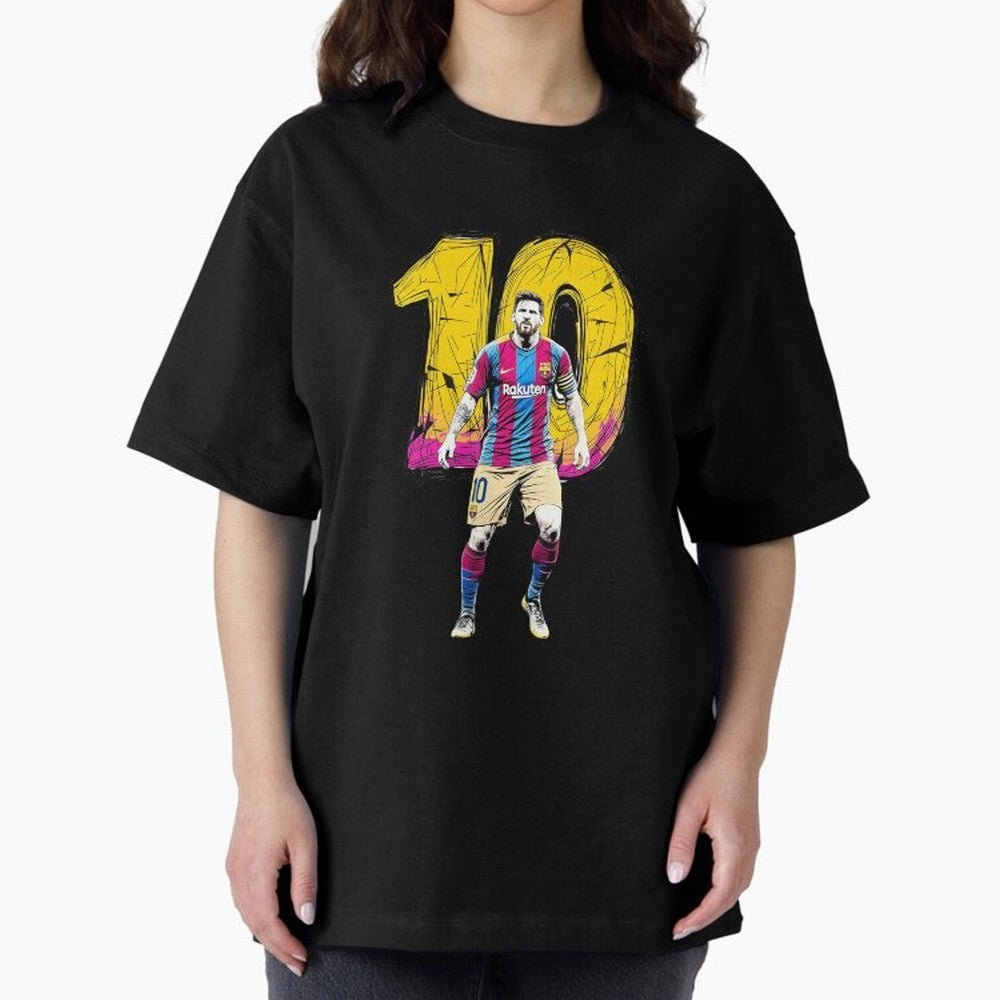 Messi sticker Oversized T-Shirt Show Love for Legendary Goals in the FIFA World Cup 2026 USA Canada Mexico Journey through CR7 Highlights, Netherlands Pride, Game Day Rituals, Football Legends, Country Pride and the Road to the Final; Perfect for