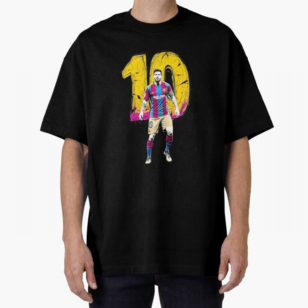 Messi sticker Oversized T-Shirt Show Love for Legendary Goals in the FIFA World Cup 2026 USA Canada Mexico Journey through CR7 Highlights, Netherlands Pride, Game Day Rituals, Football Legends, Country Pride and the Road to the Final; Perfect for