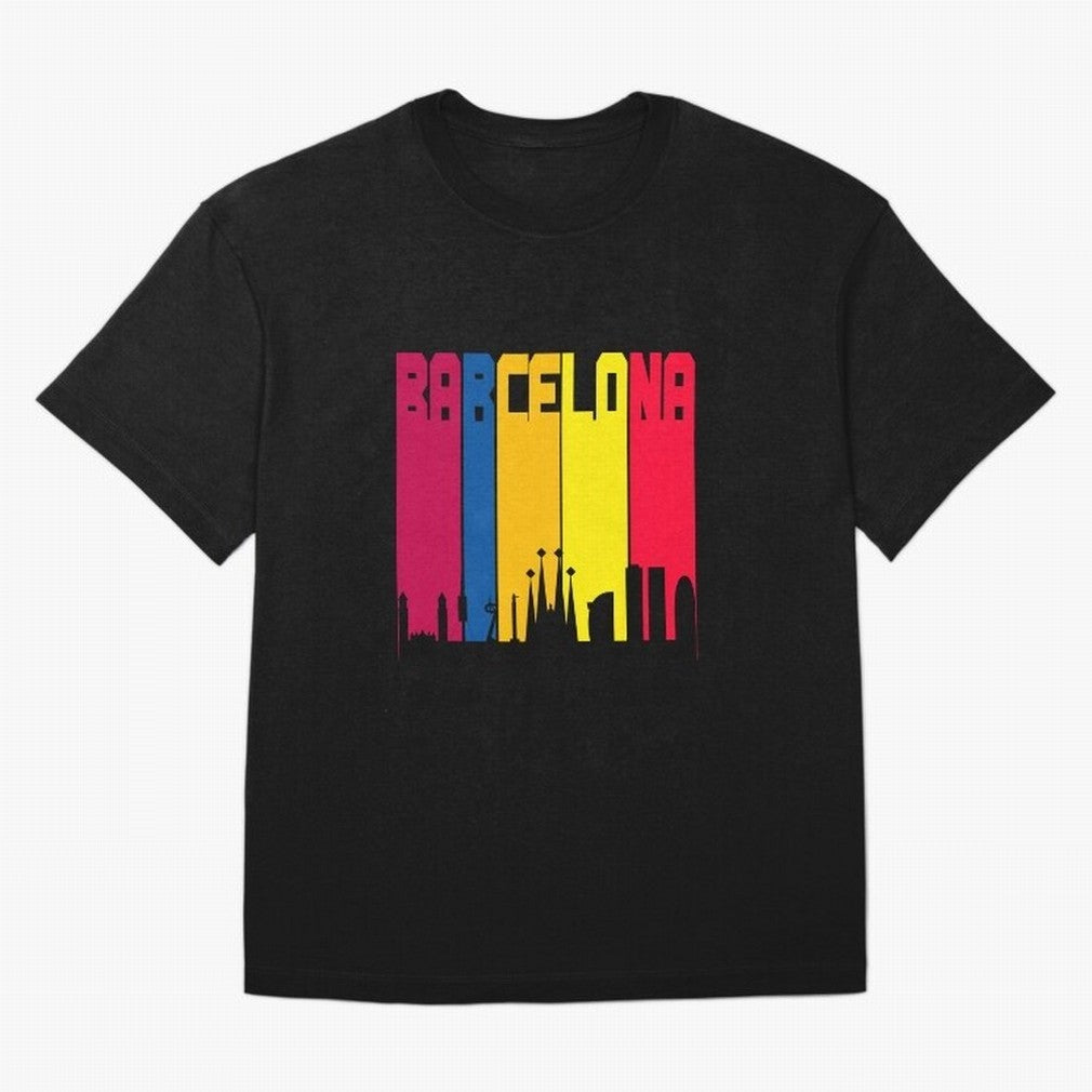 Barcelona Skyline BCN Catalunya Classic T-Shirt Join the Global Buzz around Global Football Passion for FIFA World Cup 2026 USA Canada Mexico, Centered on Cristiano Ronaldo, Haaland and CR7, England, Championship Spirit, Famous Goals, Roaring