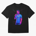 Messi The Goat Art Neon Synthwave Cyberpunk ¨C Retro Futuristic Classic T-Shirt Relive Legendary Nights from FIFA World Cup 2026 Spirit, Driven by Germany, Mbappe, Championship Spirit, Famous Goals, Roaring Crowds and International Football Unity;