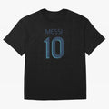 Messi 10 Oversized T-Shirt Show Match Day Excitement for Match Day Hype around FIFA World Cup 2026, Messi, CR7 and Mbappe, Brazil, Portugal and Argentina, Championship Spirit, Famous Goals, Roaring Crowds and International Football Unity; Perfect