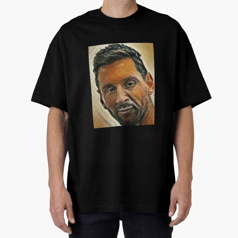 Messi Oversized T-Shirt Celebrate Classic Football Spirit in FIFA World Cup 2026 USA Canada Mexico for Fans of Haaland and Mbappe and England, Bringing Football Festival Excitement, Trophy Ambitions, Country Rivalries and Star Player Buzz; Made for