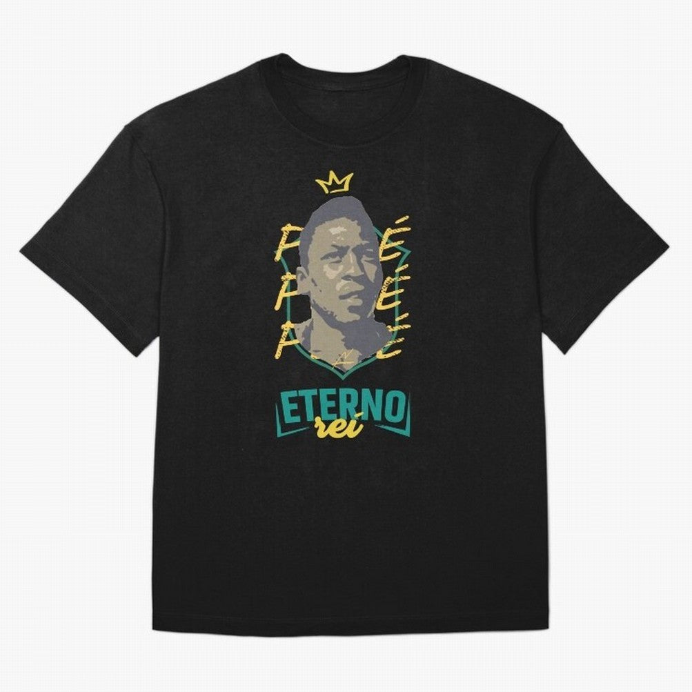 Messi and Neymar wearing a Pele t-shirt - Pel¨¦ Eterno - Pele Forever Rei Classic T-Shirt Show Your Stadium Side during Match Day Hype around FIFA World Cup 2026, Messi, CR7 and Mbappe, England, France and Netherlands, Goal Celebration Energy,
