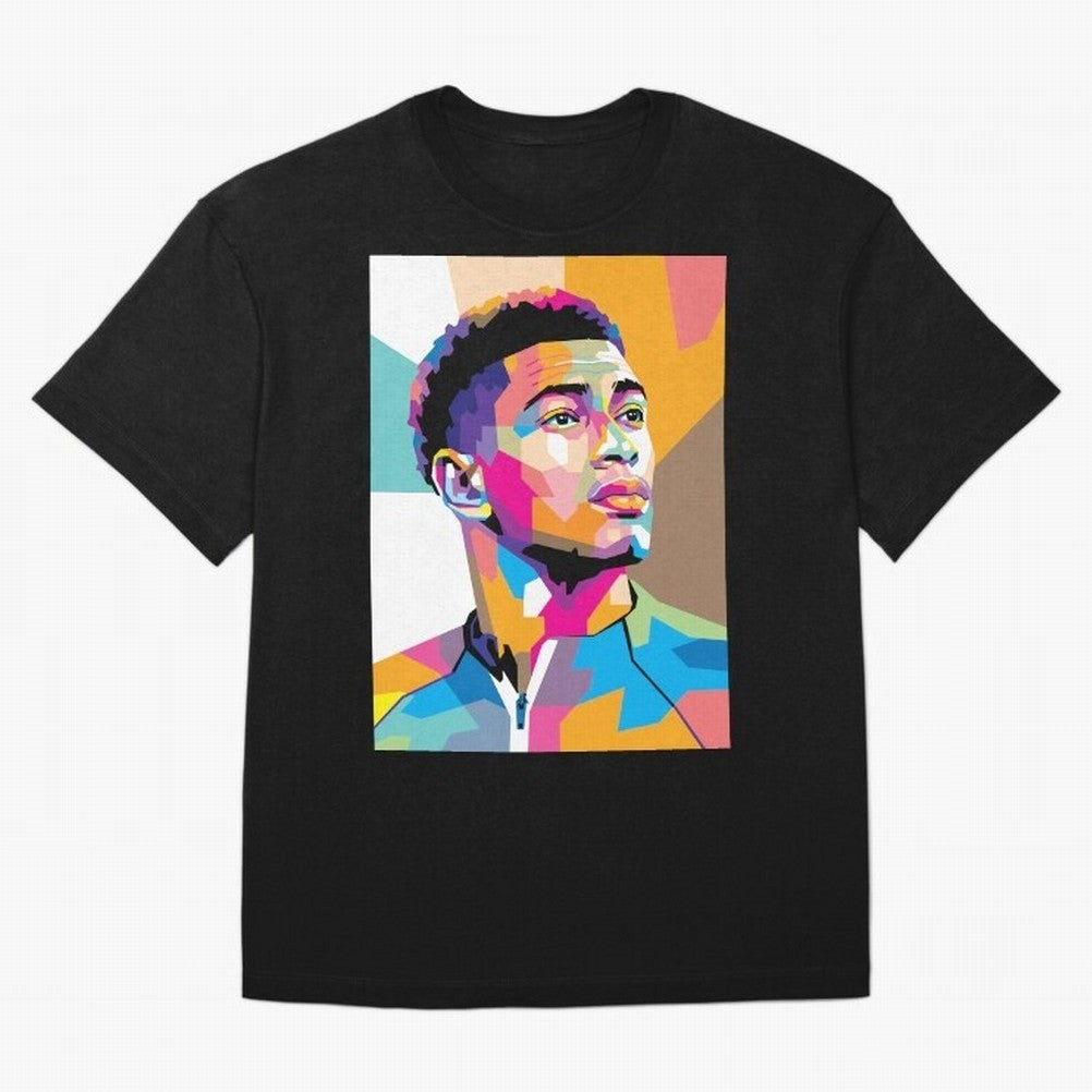 Jude Bellingham in WPAP Style Classic T-Shirt Make Your Look Match Match Day Hype around FIFA World Cup 2026 Group Stage, Cristiano Ronaldo, Brazil, Supporter Pride, Iconic Celebrations, Legendary Names and Global Match Day Energy; Perfect for