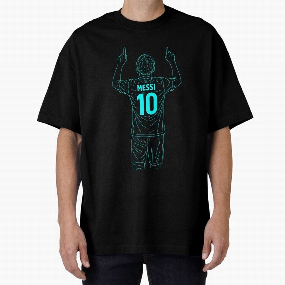 Messi Iconic Celebration Oversized T-Shirt Make Game Day About FIFA World Cup 2026 Group Stage for Fans of Neymar, Haaland and Cristiano Ronaldo and Germany, Bringing Global Supporter Spirit, Legendary Goals, National Colors and Tournament