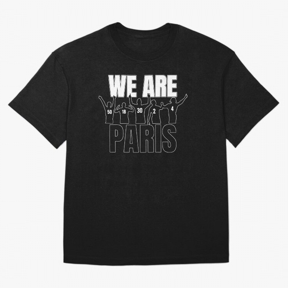 We are Paris Oversized T-Shirt Bring Bold Fan Energy to FIFA World Cup 2026 for Fans of Neymar and Argentina, France and Brazil, Bringing Stadium Memories, Football Loyalty, International Chants and Championship Tradition; Ideal for Fans Who Follow