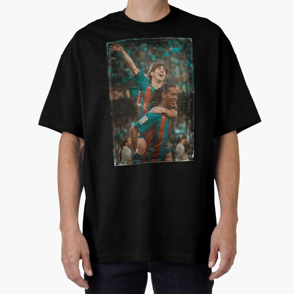 Messi and Ronaldinho Celebration Classic T-Shirt Represent Football Lovers during the FIFA World Cup 2026 Group Stage Journey through CR7 Highlights, England Pride, Retro Football Energy, Iconic Rivalries, Trophy Chase Drama and Stadium Atmosphere;