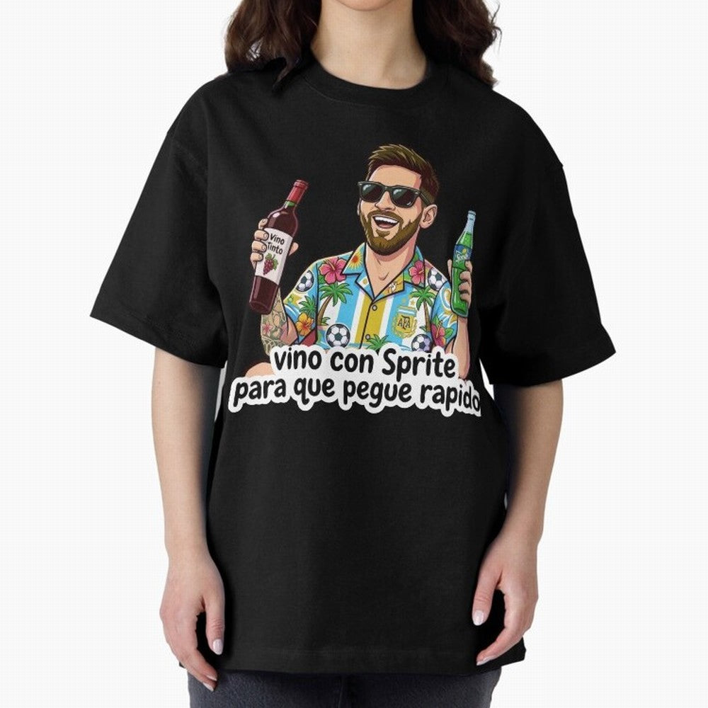 Messi came with a sprite so he could hit fast. Classic T-Shirt Make Your Look Match Match Day Hype around FIFA World Cup 2026 Group Stage, Cristiano Ronaldo, Brazil, Supporter Pride, Iconic Celebrations, Legendary Names and Global Match Day Energy;