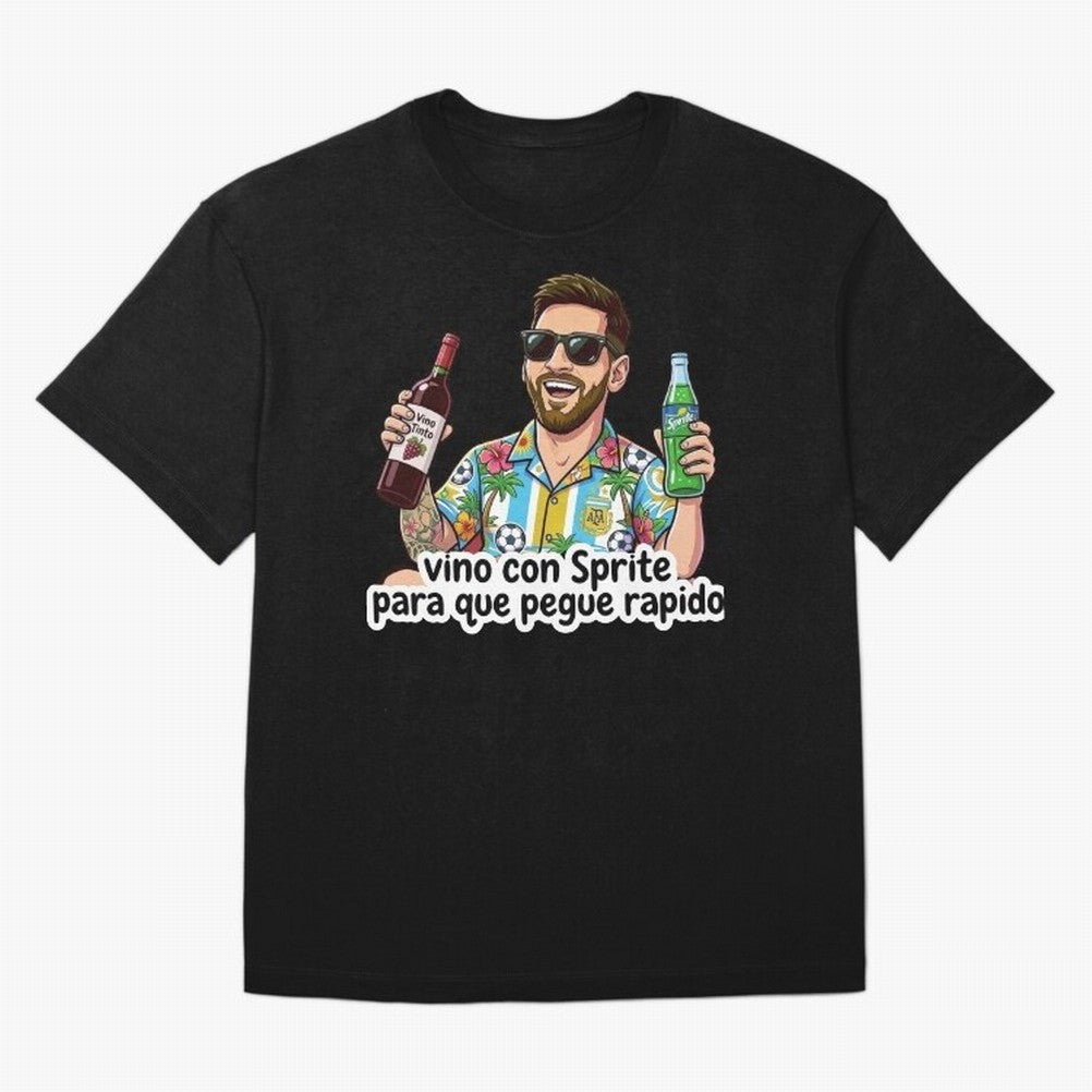 Messi came with a sprite so he could hit fast. Classic T-Shirt Make Your Look Match Match Day Hype around FIFA World Cup 2026 Group Stage, Cristiano Ronaldo, Brazil, Supporter Pride, Iconic Celebrations, Legendary Names and Global Match Day Energy;