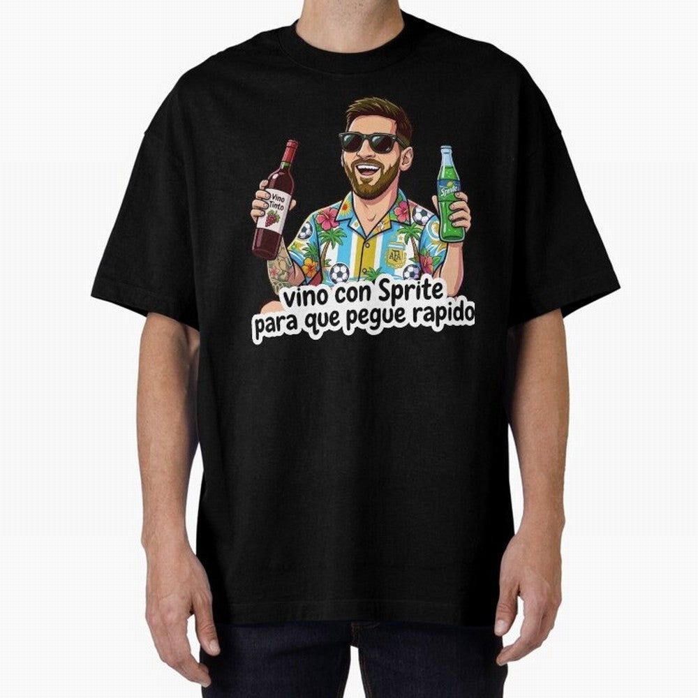 Messi came with a sprite so he could hit fast. Classic T-Shirt Make Your Look Match Match Day Hype around FIFA World Cup 2026 Group Stage, Cristiano Ronaldo, Brazil, Supporter Pride, Iconic Celebrations, Legendary Names and Global Match Day Energy;