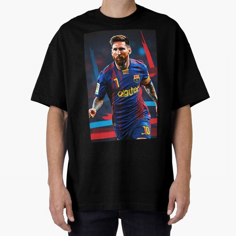 Messi.fcb Oversized T-Shirt Get Ready for the FIFA World Cup 2026 USA Canada Mexico Journey through Haaland and Mbappe Highlights, France and Portugal Pride, Classic Soccer Heritage, Championship Pressure, Fan Loyalty and International Pride;