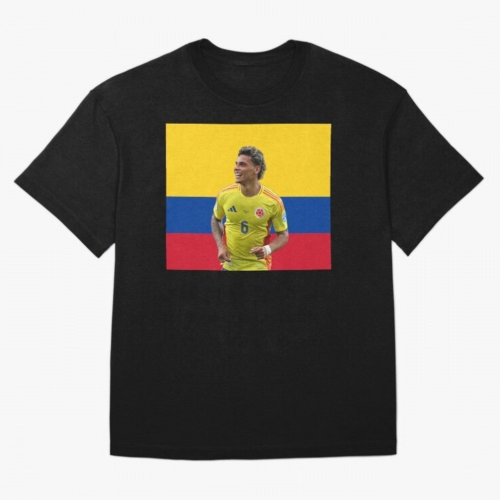 Richard Rios Colombian Flag Oversized T-Shirt Celebrate Football Dreams Across FIFA World Cup 2026 Group Stage Celebrating Neymar, Haaland and Cristiano Ronaldo, Brazil, Portugal and Argentina Energy, Football Festival Excitement, Trophy Ambitions,