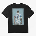 Portrait painting of Lionel Messi of Inter Miami and Argentina Classic T-Shirt Make Your Look Match the FIFA World Cup 2026 Journey through Cristiano Ronaldo Highlights, Spain Pride, Sports Nostalgia, International Competition, Famous Players and