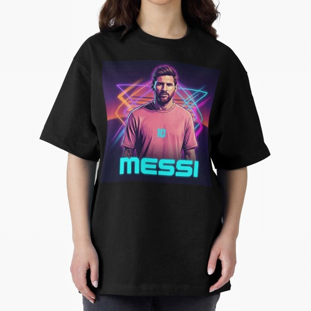Inter Miami? Football Legend Messi Cyberpunk Retro Futurist Design (Version 5) Classic T-Shirt Feel the Roar of Match Day Hype around FIFA World Cup 2026 Group Stage, CR7, England and Germany, Goal Celebration Energy, Supporter Heritage, Football