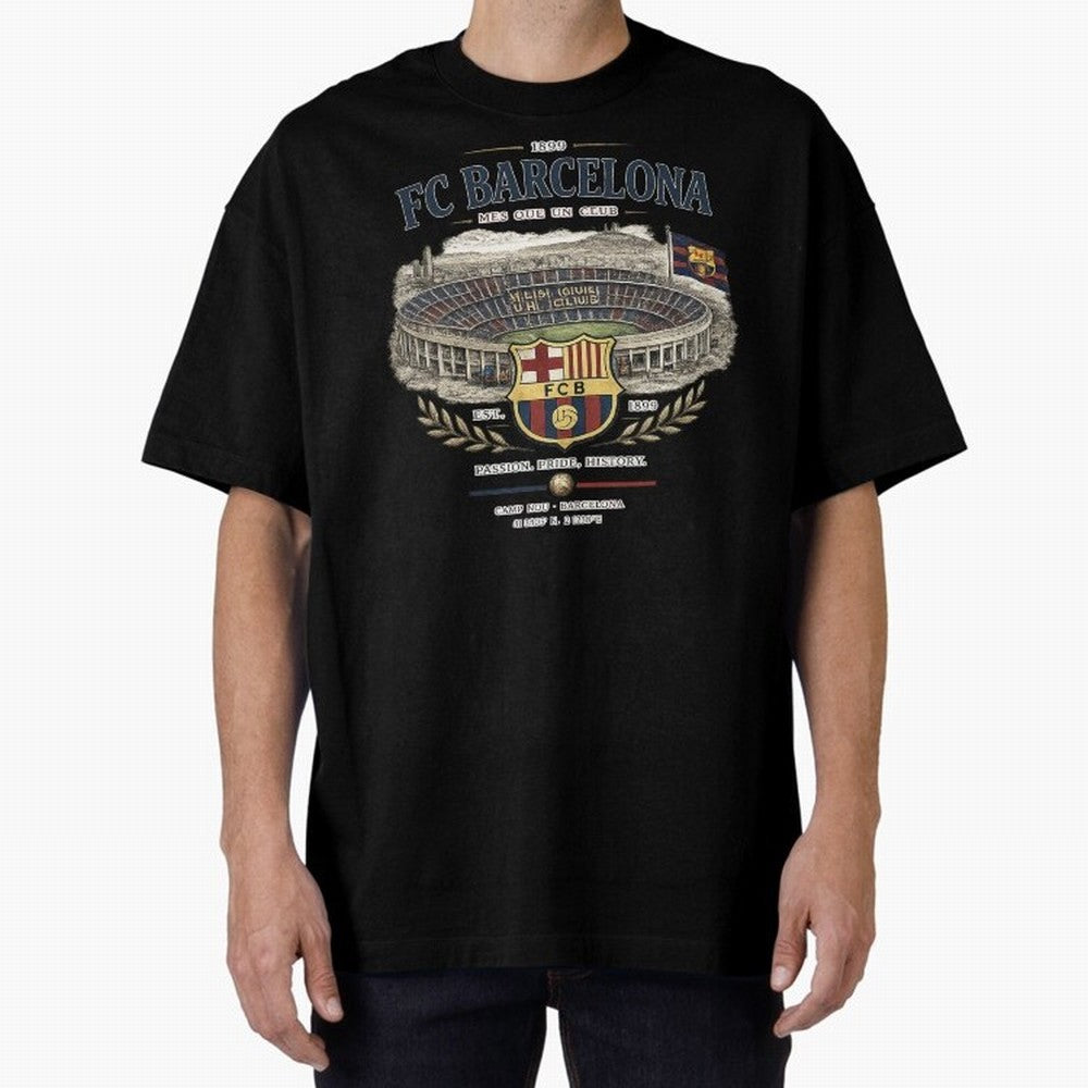 FC Barcelona Vintage Football Streetwear Oversized T-Shirt Feel the Roar of the FIFA World Cup 2026 Journey through CR7 and Messi Highlights, Argentina Pride, Retro Football Energy, Iconic Rivalries, Trophy Chase Drama and Stadium Atmosphere; Ideal