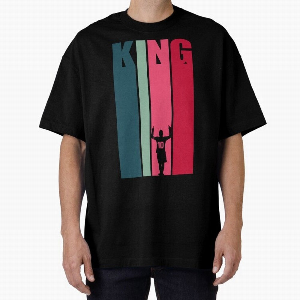 Soccer's King. Oversized T-Shirt Celebrate Every Goal in Match Day Hype around FIFA World Cup 2026 USA Canada Mexico, Haaland and Mbappe, Brazil, Portugal and Argentina, Tournament Hype, Historic Matchups, Family Viewing Parties and Global Sports
