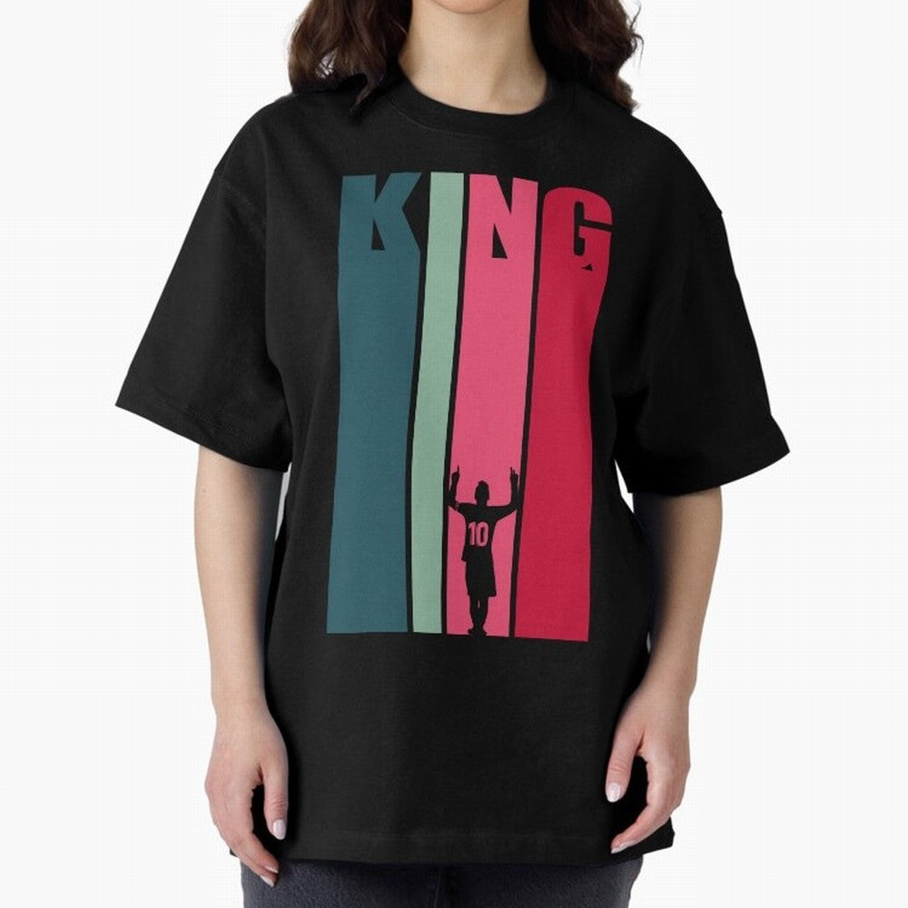 Soccer's King. Oversized T-Shirt Celebrate Every Goal in Match Day Hype around FIFA World Cup 2026 USA Canada Mexico, Haaland and Mbappe, Brazil, Portugal and Argentina, Tournament Hype, Historic Matchups, Family Viewing Parties and Global Sports
