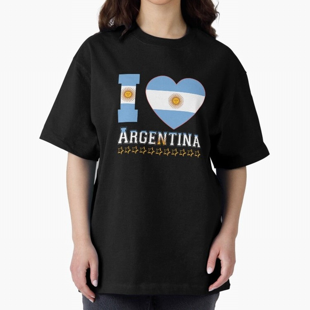 I love Argentina Classic T-Shirt Stand Out with Spirit from Global Football Passion for FIFA World Cup 2026 Group Stage, Built around Messi, CR7 and Mbappe, France, Global Supporter Spirit, Legendary Goals, National Colors and Tournament