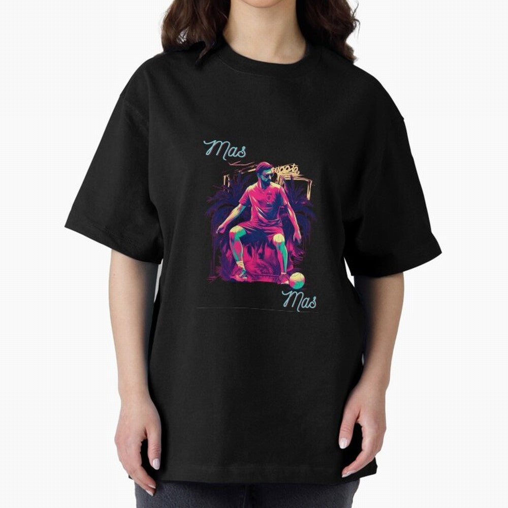 Messi Mas Messi Oversized T-Shirt Unlock FIFA World Cup 2026 USA Canada Mexico Spirit, Centered on France, Cristiano Ronaldo, Worldwide Fan Energy, Dramatic Goals, Stadium Lights and Championship Celebrations; Perfect for Fans, Collectors, Family