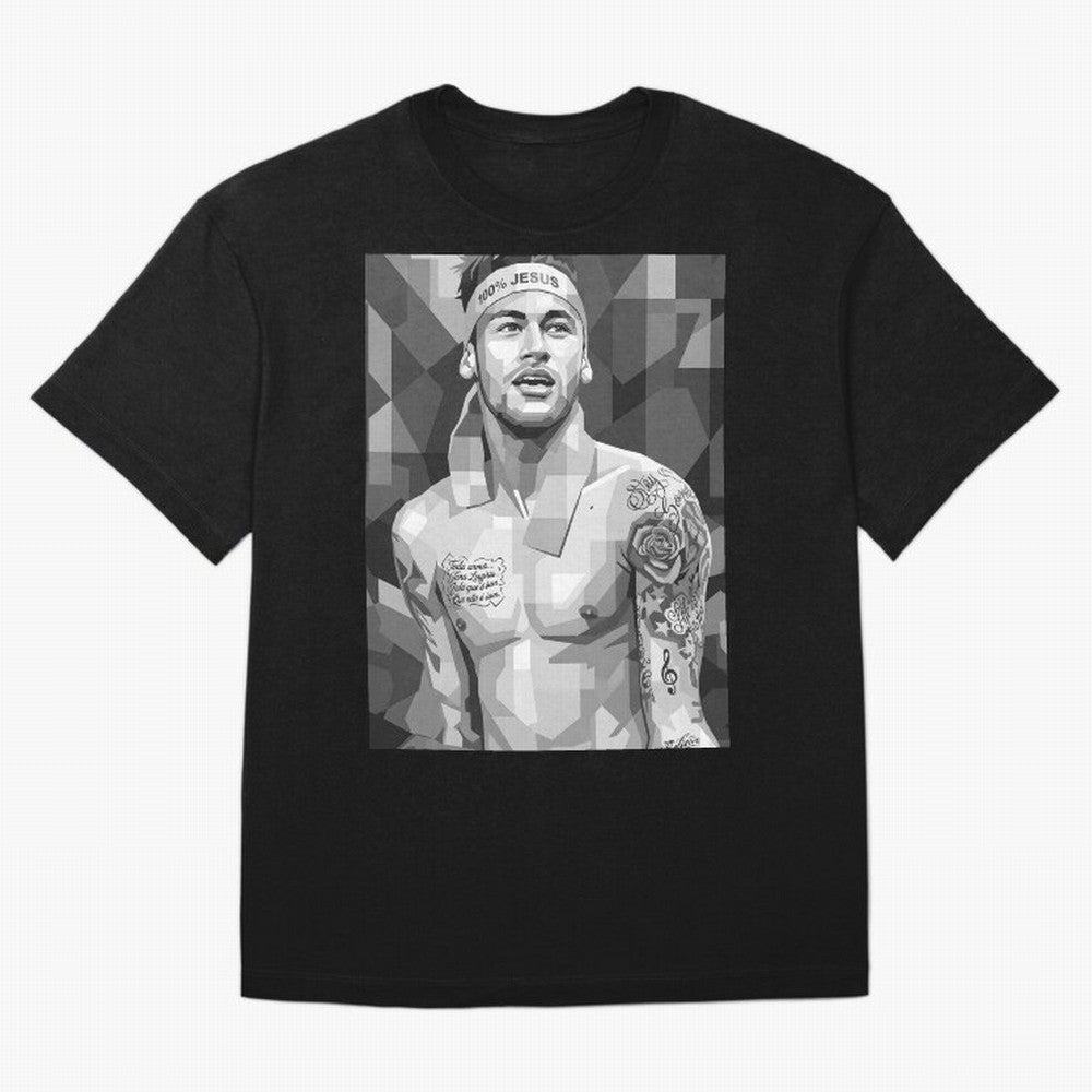 Neymar Grayscale Classic T-Shirt Elevate FIFA World Cup 2026 for Fans of Haaland and France, Bringing Vintage Soccer Flavor, Modern Football Stars, National Flags and Final Night Emotion; Ideal for Fans Who Follow Messi, Cristiano Ronaldo, CR7,