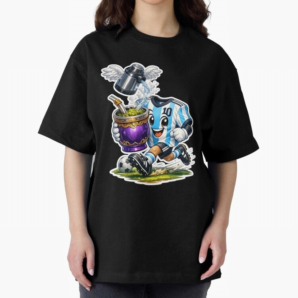 Vamos Argentina ¨C Mate & Football Forever - Argentina Football Mate Mascot - Messi 10 Soccer Fan Art Classic T-Shirt Carry National Pride through FIFA World Cup 2026 with Messi, Neymar and Mbappe, Brazil, Portugal and Argentina Energy, Game Day