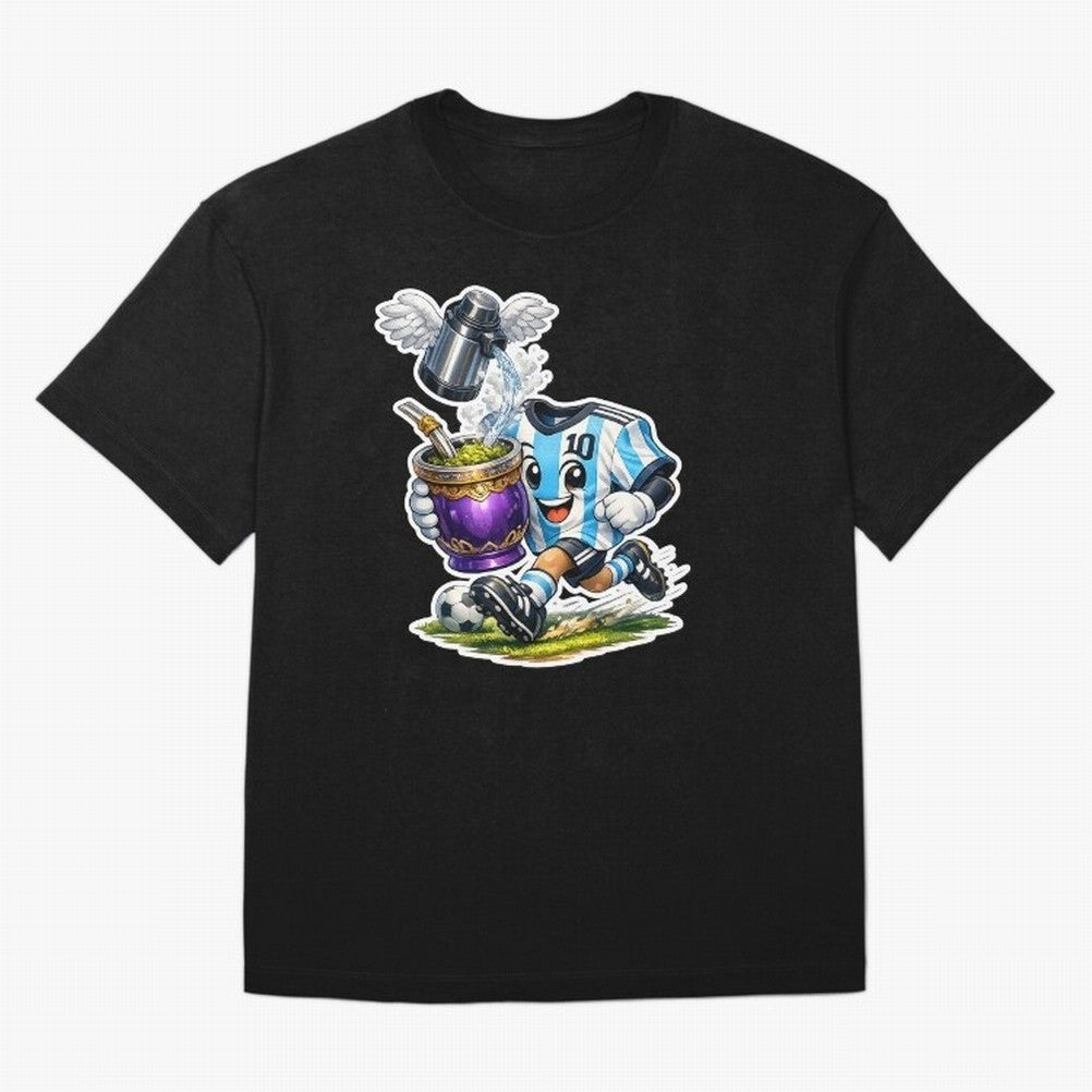 Vamos Argentina ¨C Mate & Football Forever - Argentina Football Mate Mascot - Messi 10 Soccer Fan Art Classic T-Shirt Carry National Pride through FIFA World Cup 2026 with Messi, Neymar and Mbappe, Brazil, Portugal and Argentina Energy, Game Day