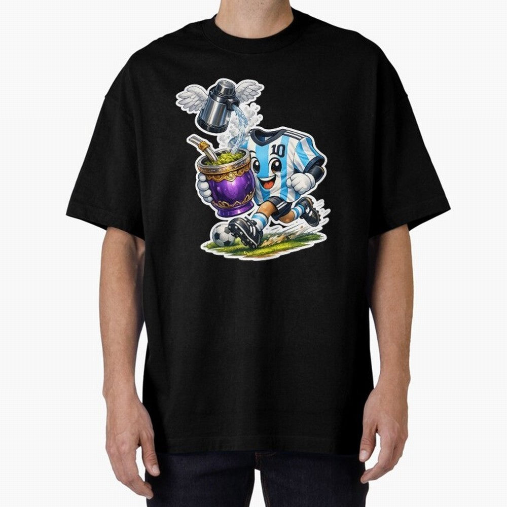 Vamos Argentina ¨C Mate & Football Forever - Argentina Football Mate Mascot - Messi 10 Soccer Fan Art Classic T-Shirt Carry National Pride through FIFA World Cup 2026 with Messi, Neymar and Mbappe, Brazil, Portugal and Argentina Energy, Game Day