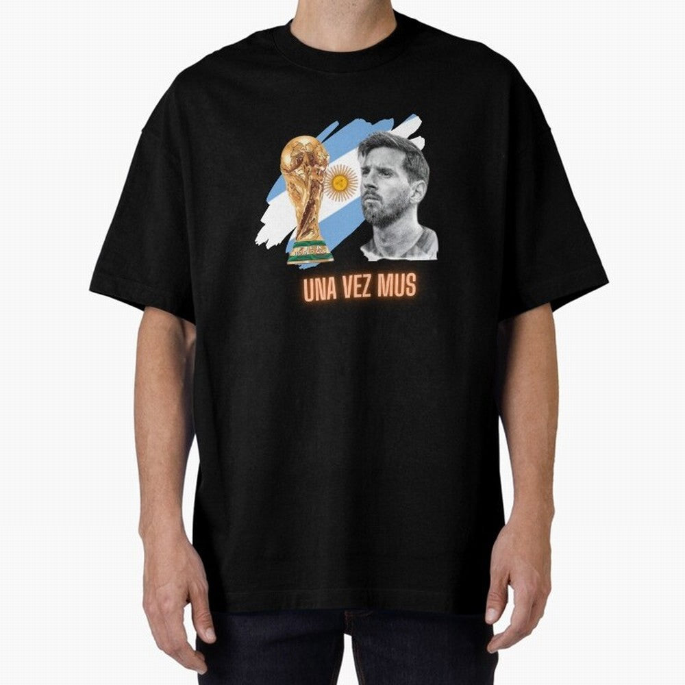 Messi in World Cup 2026 Oversized T-Shirt Showcase FIFA World Cup 2026 Spirit, with England, France and Netherlands, Cristiano Ronaldo, Football Festival Excitement, Trophy Ambitions, Country Rivalries and Star Player Buzz; Ideal for Football Dads,