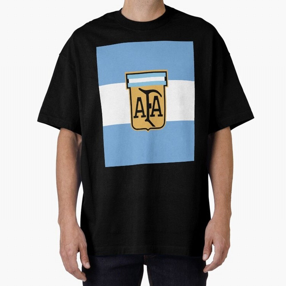 Argentina | 2026 World Cup Fan Apparel Oversized T-Shirt Support the Legends of FIFA World Cup 2026 Group Stage for Fans of Neymar, Haaland and Cristiano Ronaldo and England and Germany, Bringing Vintage Soccer Flavor, Modern Football Stars,