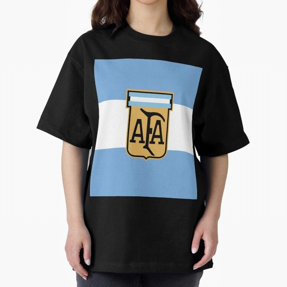 Argentina | 2026 World Cup Fan Apparel Oversized T-Shirt Support the Legends of FIFA World Cup 2026 Group Stage for Fans of Neymar, Haaland and Cristiano Ronaldo and England and Germany, Bringing Vintage Soccer Flavor, Modern Football Stars,